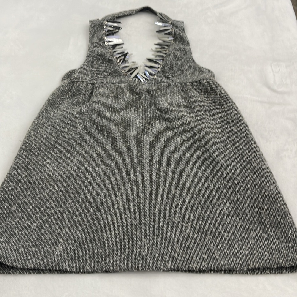 ANNA SUI TWEED SUNDRESS WOMEN SIZE 13. LINED , POCKETS, ZIP BACK